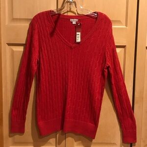 New Merona Dark Rust V-Neck Sweater